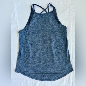 Athletic Works Women’s Cross Back Athletic Top in Marbled Cerulean Blue Sz XS